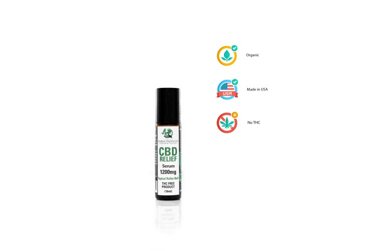 CBD Relief Serum 1200mg Topical - Travel-size Roller